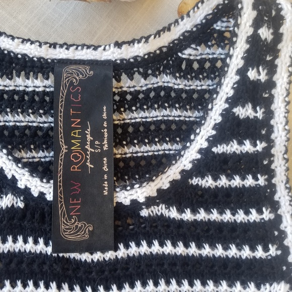 FP New Romantics Striped Bateau Knit Dress S - Picture 8 of 8